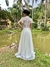 VESTIDO LONGO TULE POÁ COM DETALHE RENDA - loja online