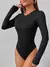BODY CUELLO REDONDO MANGA LARGA NEGRO - MAGAZINE