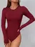 BODY CUELLO REDONDO MANGA LARGA BORDO - comprar online
