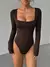 Imagen de BODY CUELLO CUADRADO MANGA LARGA MARRON