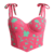 CORSET PLANTA VERDE AGUA CON FONDO ROSA BARBIE - comprar online