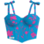 CORSET PLANTA FUCSIA CON FONDO CELESTE - comprar online