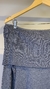 Vestido de tricô decote ombro a ombro curto cinza - comprar online