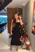 Vestido midi com alças finas nas costas