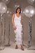 Saia Tule Flores Branca - comprar online