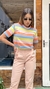T-shirt Isa Ombreira Listras Colori - comprar online