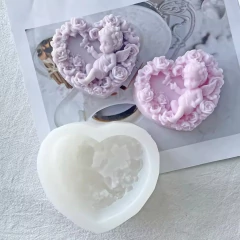 Molde corazon con ángel Bm2787 en internet