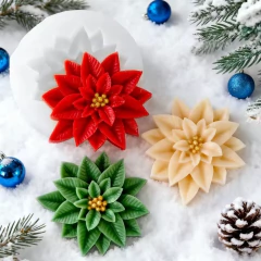 Molde Flor de navidad BM 4132 - milmoldes.mdq