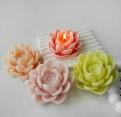 molde flor de loto hojas abiertas 12T7