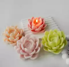 molde flor de loto hojas abiertas 12T7