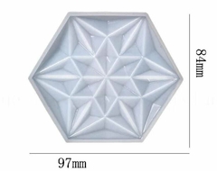 molde posa vaso hexagonal biselado - comprar online