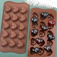 molde bombón corazón con gota