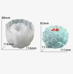MOLDE RECIPIENTE PORTA VELA FLOR DE LOTO BM3467 en internet
