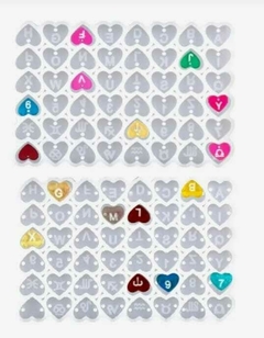molde dijes corazones mini con perforacion bm2618