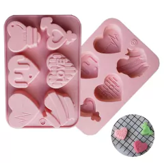 molde de silicona en forma de corazon en internet