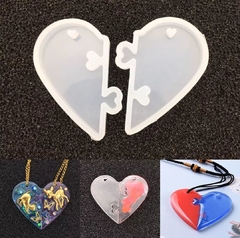 molde de silicona con forma de corazon