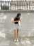 Short rayado con bolsillos