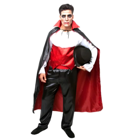 Fantasia Vampiro Drácula Adulto Masculino Halloween