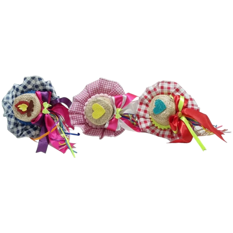 Tiara Chapéu Junina Xadrez Infantil e Adulto