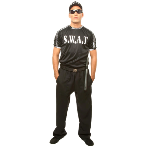 Fantasia Policial SWAT Adulto Masculino