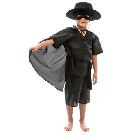 Fantasia Zorro Masculino Cosplay Infantil