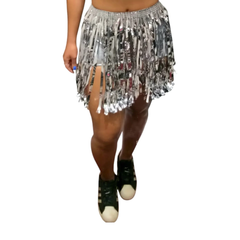 Saia Fita Metalizada Carnaval Curta