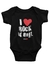 Body Bebê I Love Rock N Roll Preto