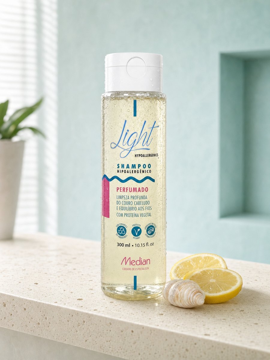 Shampoo Light Limpeza Profunda perfumado com limão