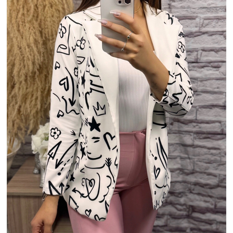 Blazer Largo Estampado - comprar en línea