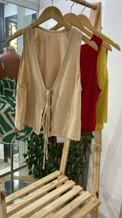 COLETE AMARRÇÃO EM LINHO
