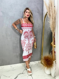 VESTIDO MIDI CANELADO RED