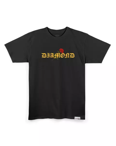 Camiseta Diamond Script Rose Preta