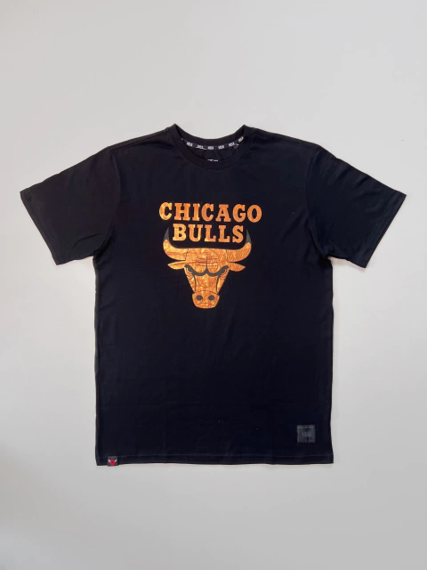 Camiseta NBA Regular Sunshine Chicago Bulls Preto