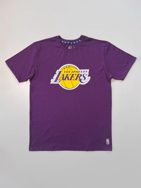 Camiseta NBA Regular Transfer Lakers Roxo Escuro