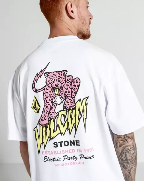 Camiseta Volcom Oversized Meow Branco - comprar online