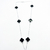COLLAR ELITE PLATEADO 6 TREBOL - NEGRO - comprar online