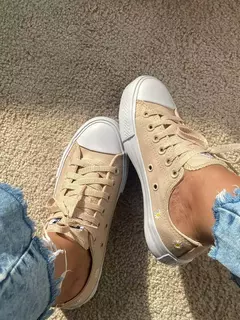 Tênis All Star Converse Lona Margarida Nude - loja online