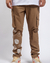 Calça Cargo De Sarja Marrom Good Vibes Only