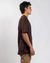 Camiseta Oversized Marrom Happines Vibrations na internet
