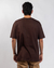 Camiseta Oversized Marrom Happines Vibrations - Sago