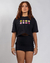 Cropped Oversized Preto Good Vibes Only