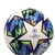 Bola de futebol com design colorido da Champions League 2024, apresentando estrelas e padrões vibrantes.