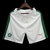 Shorts de futebol Palmeiras Home 24/25, modelo branco com detalhes em verde, logo do Palmeiras e da marca Puma.
