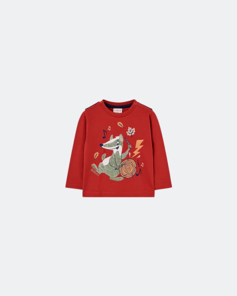 Playera manga larga con estampado