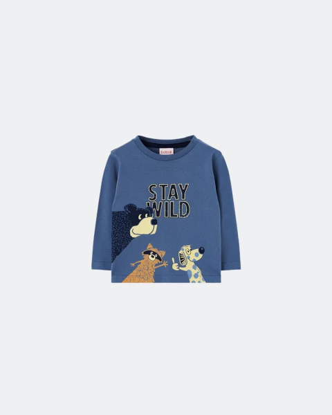 Playera niño manga larga STAY WILD