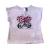 Playera gris sin mangas con diseño de mariposa