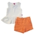 Conjunto con blusa y short naranja
