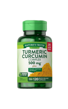 Curcumina de Cúrcuma + Black Pepper - 500mg - 120 Caps (Nature's Truth)