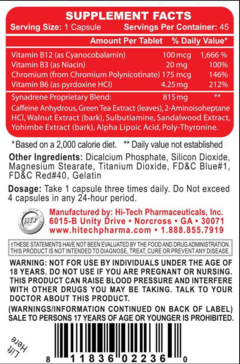 Synadrene - 45 Caps (Hi Tech Pharmaceuticals) - comprar online