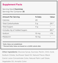 Beauty Rest Melatonin - 10MG - 70 Gummies (Pink Nutrition) - comprar online